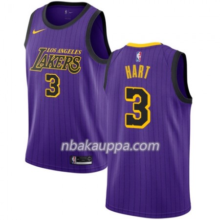 Los Angeles Lakers Josh Hart 3 2018-19 Nike City Edition Violetti Pelipaidat Swingman - Miesten